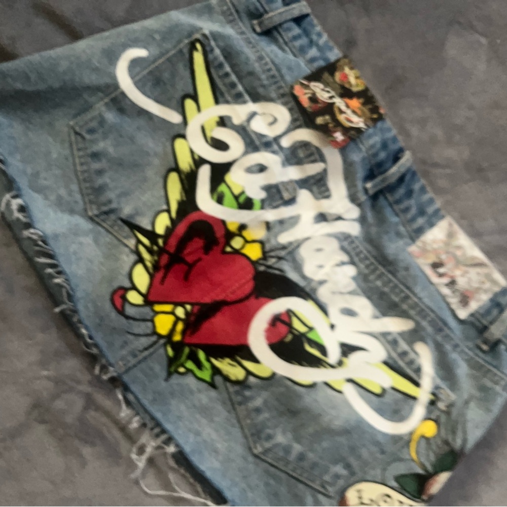 ed hardy mini skirt